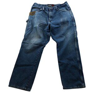 Wrangler Riggs Workwear Men's Jeans Size 38x32 Straight Carpenter Blue Denim